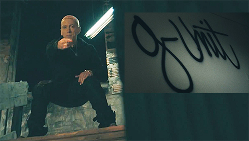 Eminem: граффити G-Unit в клипе Survival