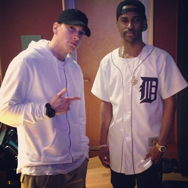 Eminem и Big Sean в Детройтской студии - апрель 2013
