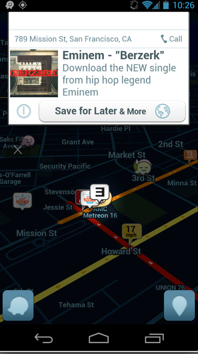 Eminem предлагает скачать социальный навигатор Waze чтобы искать #Berzerk