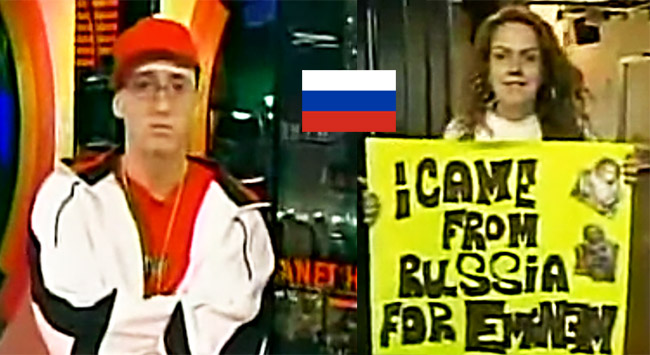 Eminem приветствует Россию и фанатов! Эминем знает о России!