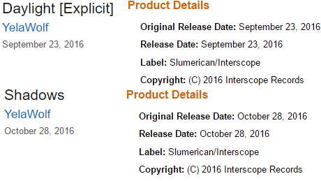 Yelawolf - лейбл Slumerican/Interscope на синглах с альбома Trial By Fire