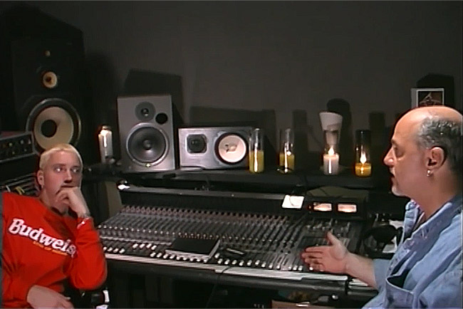 Eminem и Jeff Bass на студии в Детройте, 1999