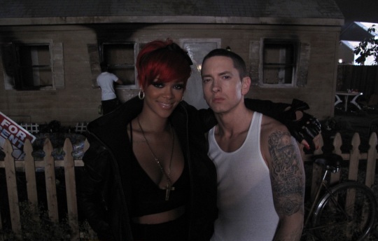 Eminem и Rihanna на съемках клипа 
